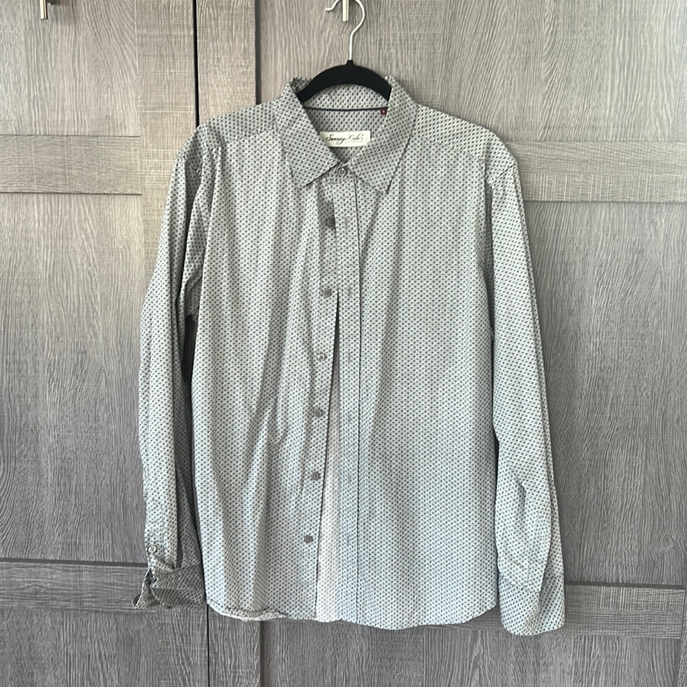 Sovereign Code Black and White Casual Button Down Shirt